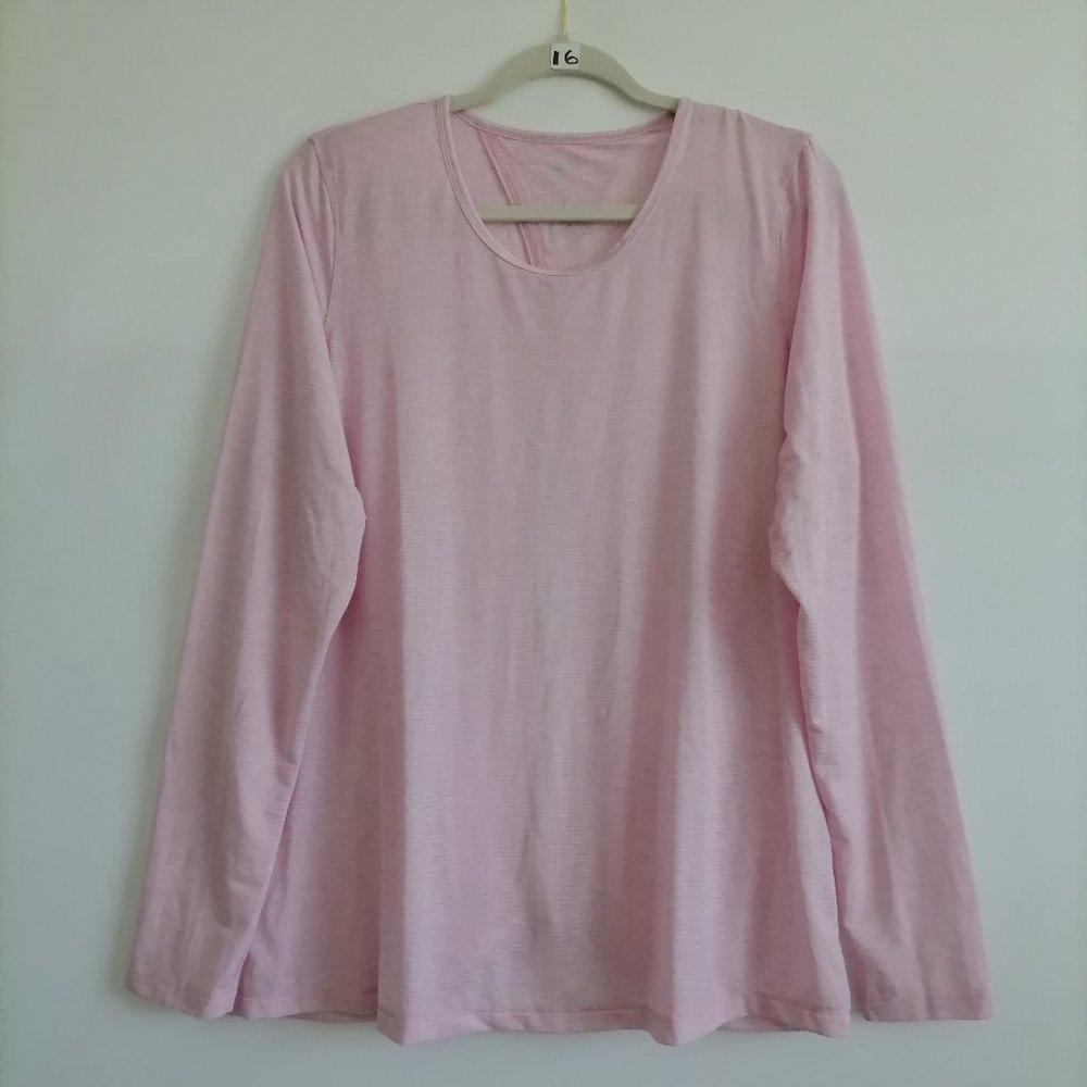 All in Motion Women's Pink Shirt Size XL Cut Out Tie Back